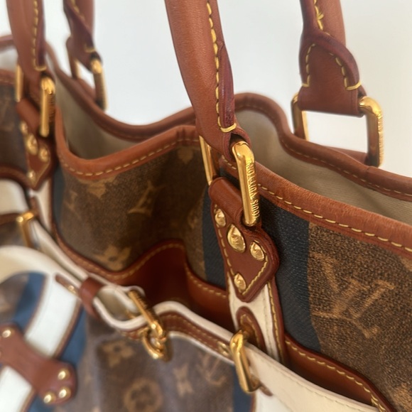 Tisse sac rayure Louis Vuitton Limited édition - Picture 6 of 13